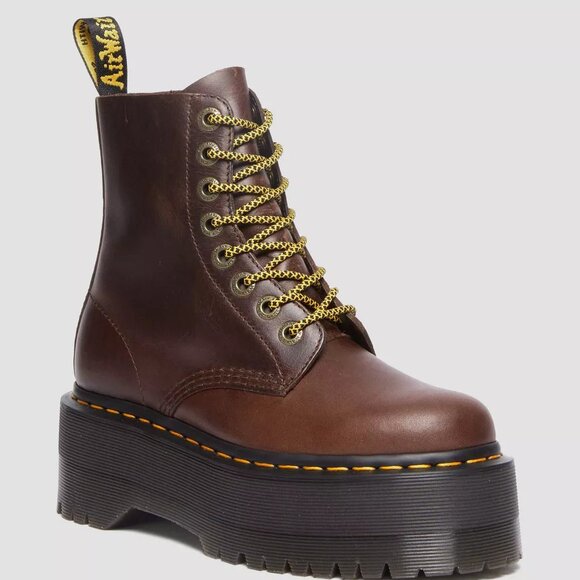 Dr. Doc Martens 1460 Pascal Max Dark Brown Mens Size 10 Leather Combat Boots NEW - Picture 12 of 16